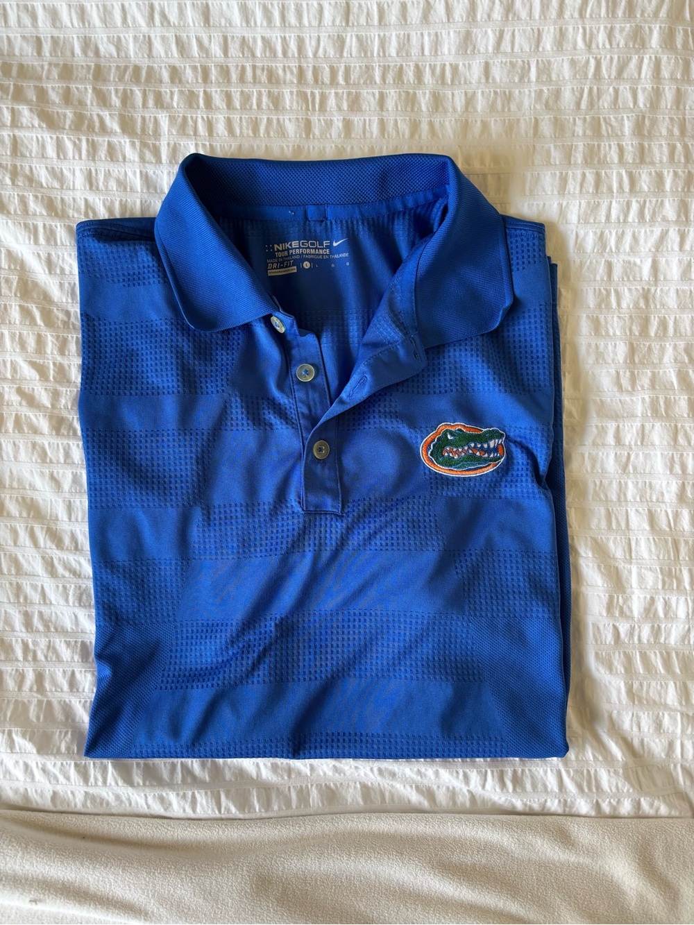 Nike Blue Polo with Gators Embroidered Logo